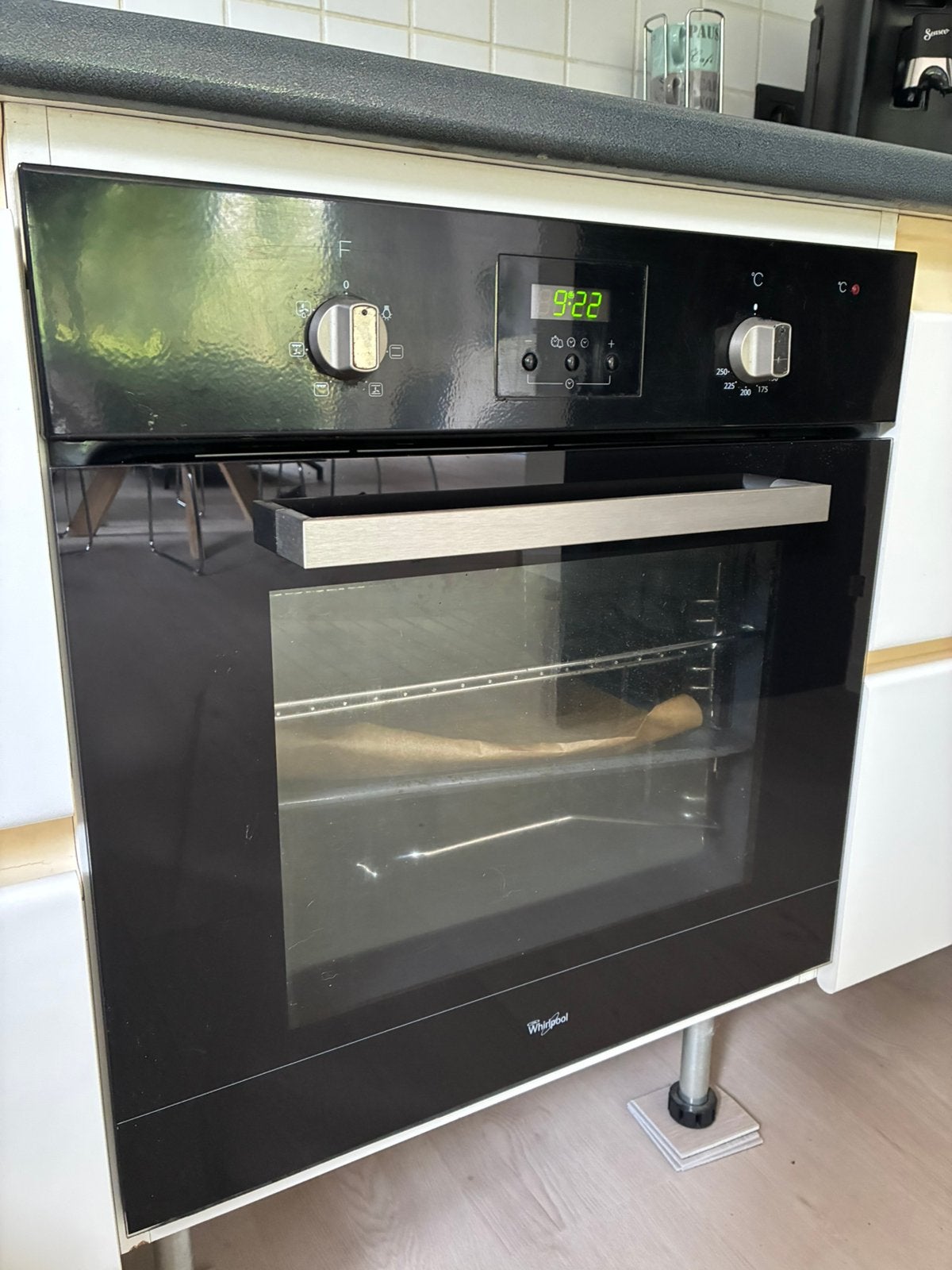 Mooie zwarte inbouw oven Whirlpool 60 cm, Ophalen, Whirlpool, Gebruikt, Oven