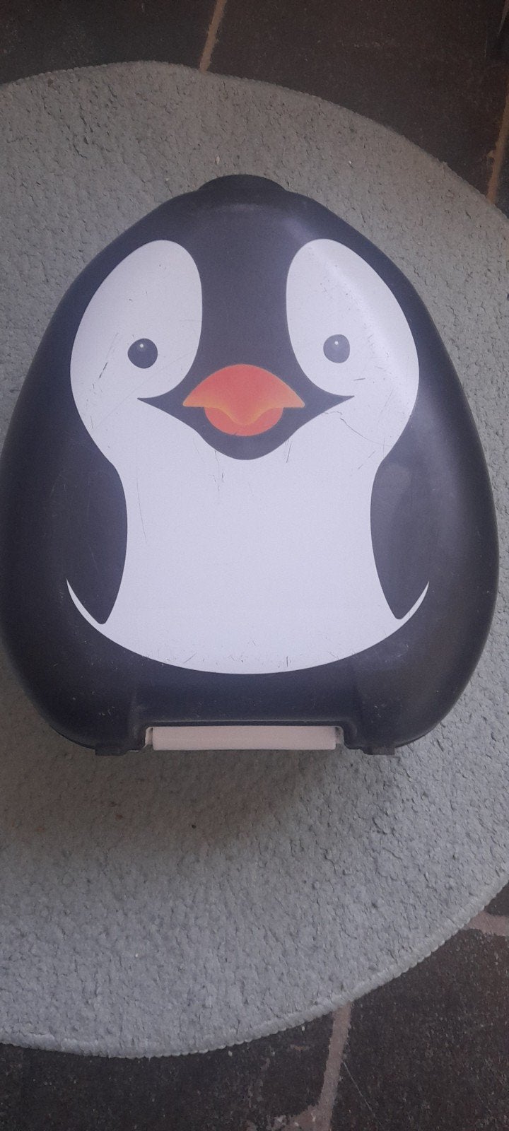 carry on potje pinguin, Ophalen, Gebruikt
