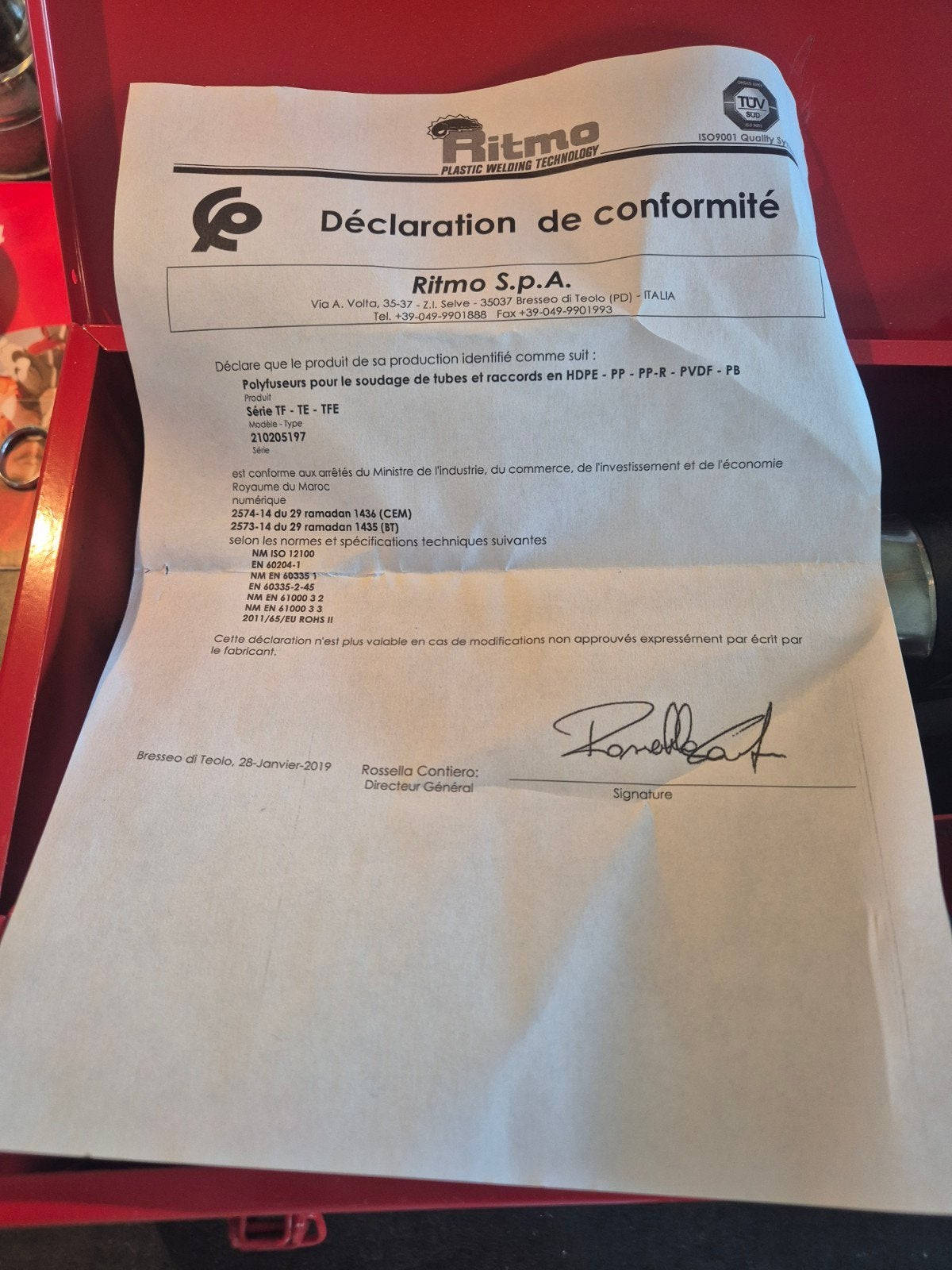 Machine a souder le polypropylene PPR, Enlèvement