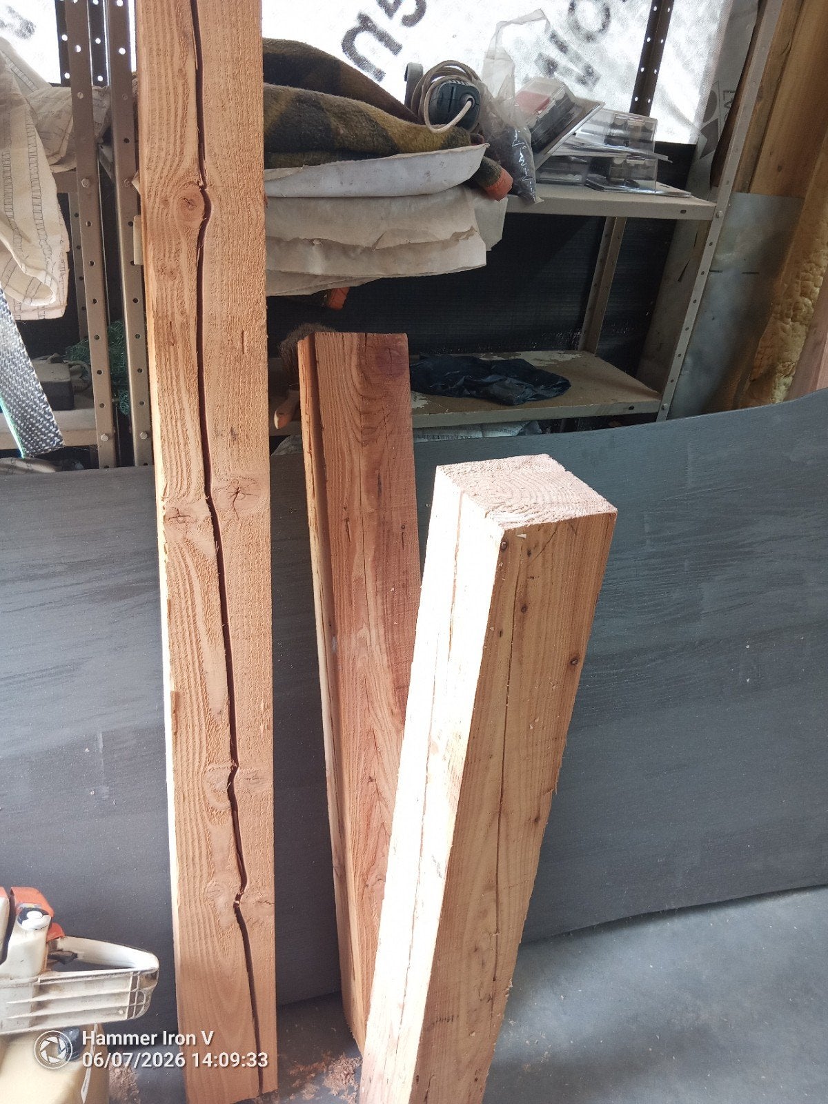Massieve larix en Douglas balken 14x14, Enlèvement, Poutres