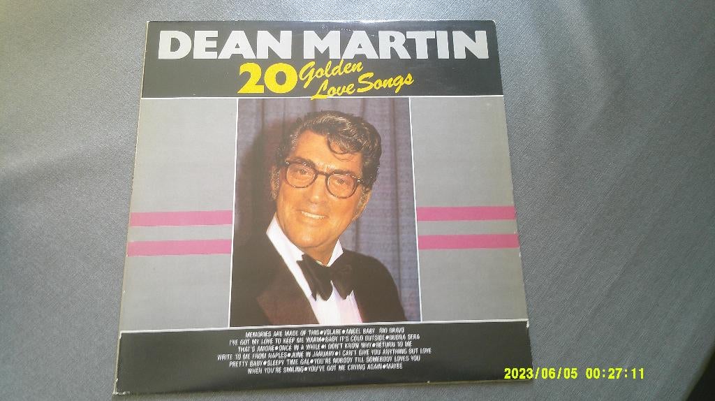 Dean Martin – 20 Golden love songs (LP), Ophalen of Verzenden, Gebruikt