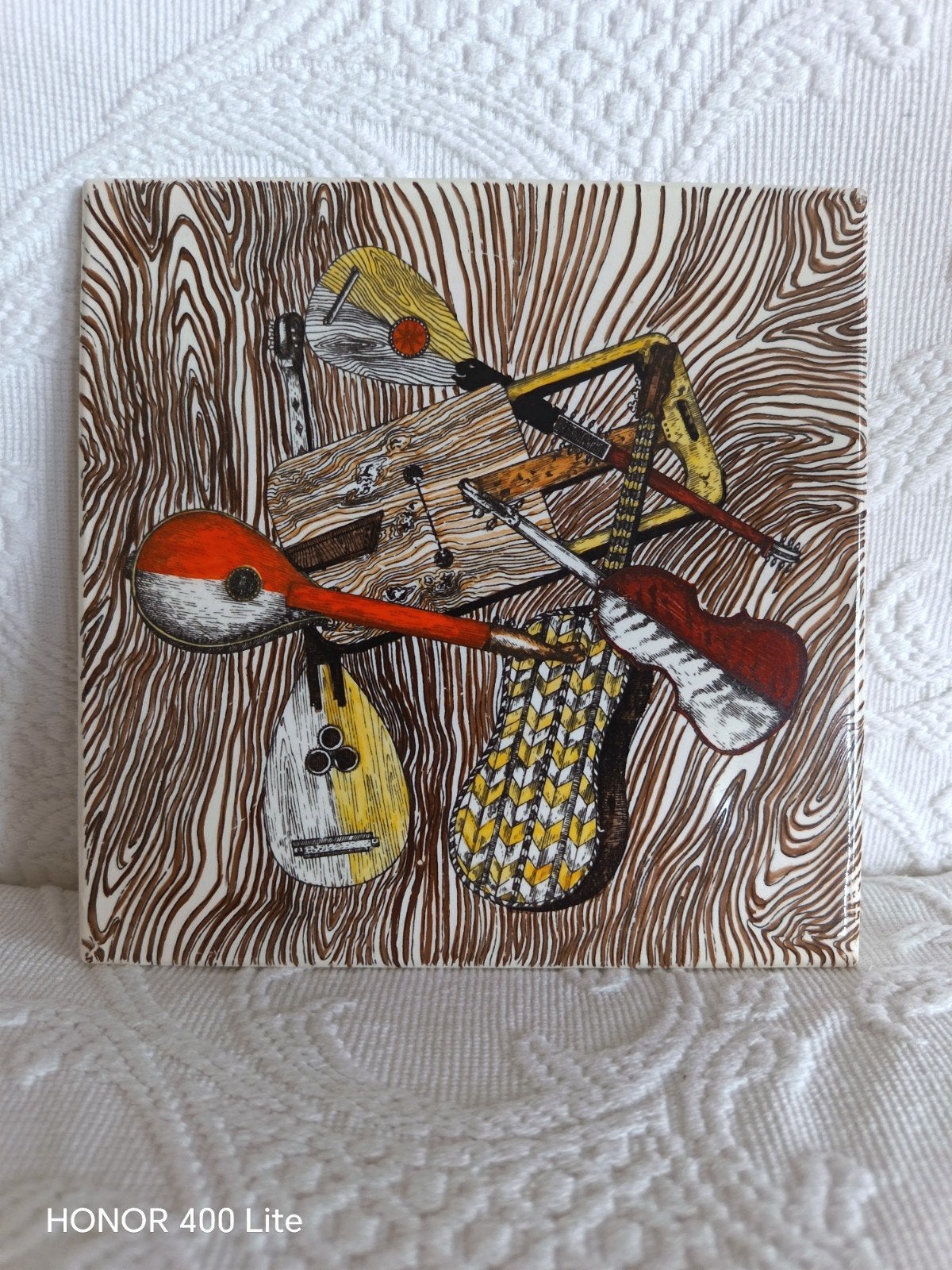 Carreau céramique Bardelli/Fornasetti 1990 15.50cm, Antiquités & Art, Antiquités | Céramique & Poterie, Enlèvement ou Envoi