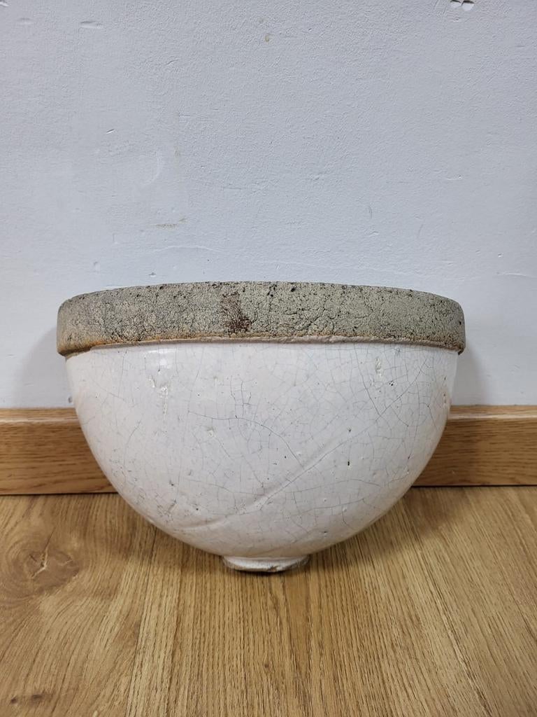 Vintage stenen hangbloempot, Tuin en Terras, Ophalen