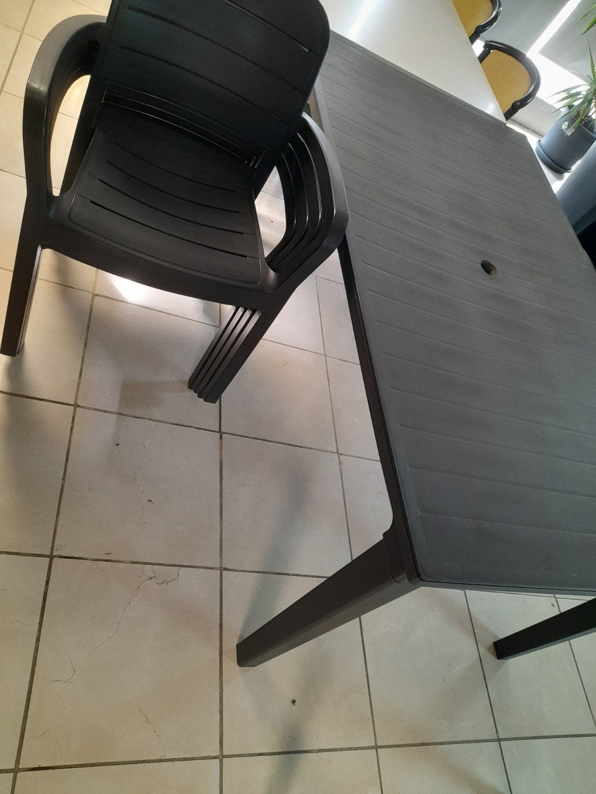 tuintafel met 4 stoelen, Tuin en Terras, Tuinstoelen, Ophalen