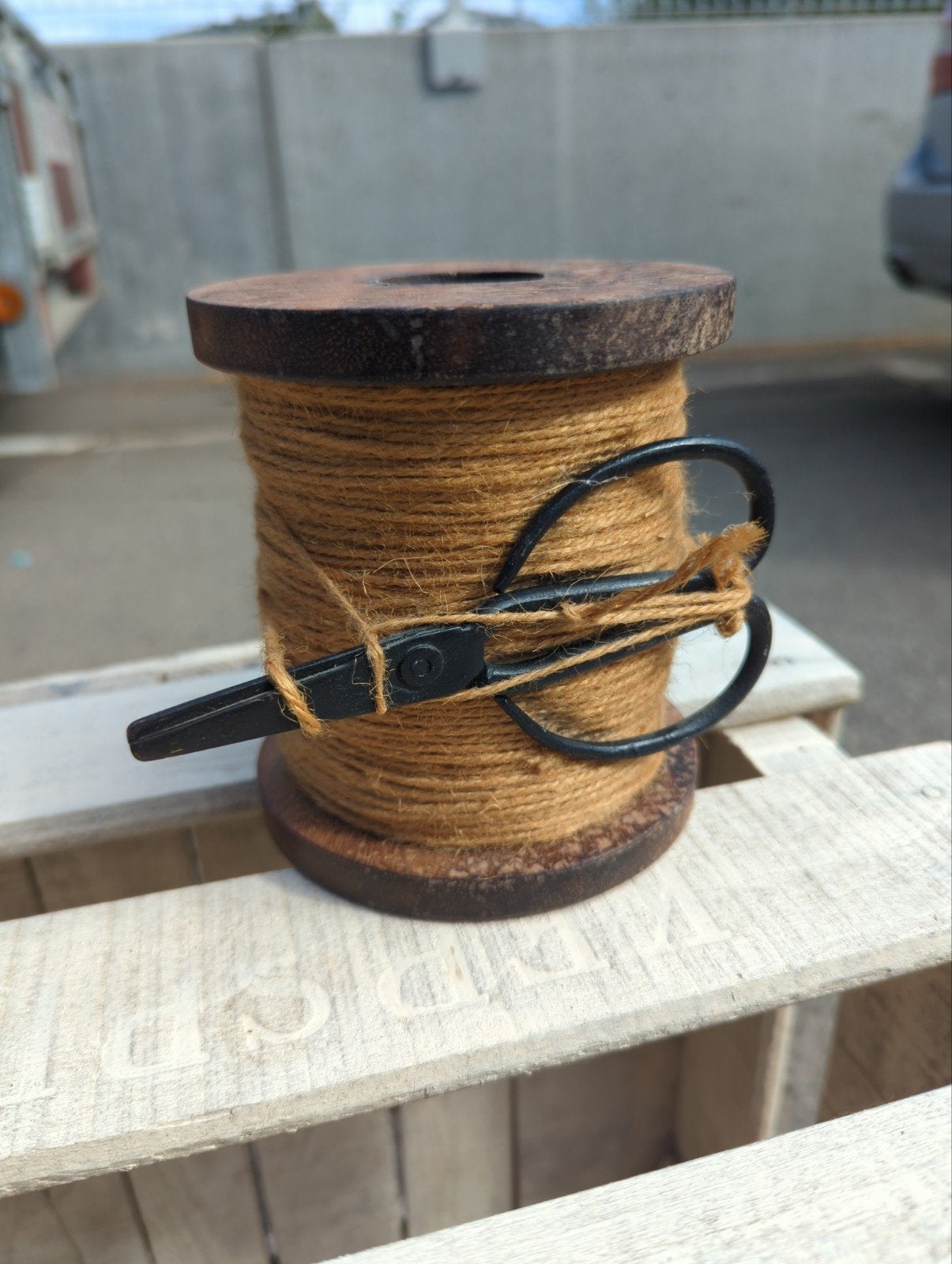 Dévidoir bois + corde jute, Enlèvement ou Envoi, Comme neuf