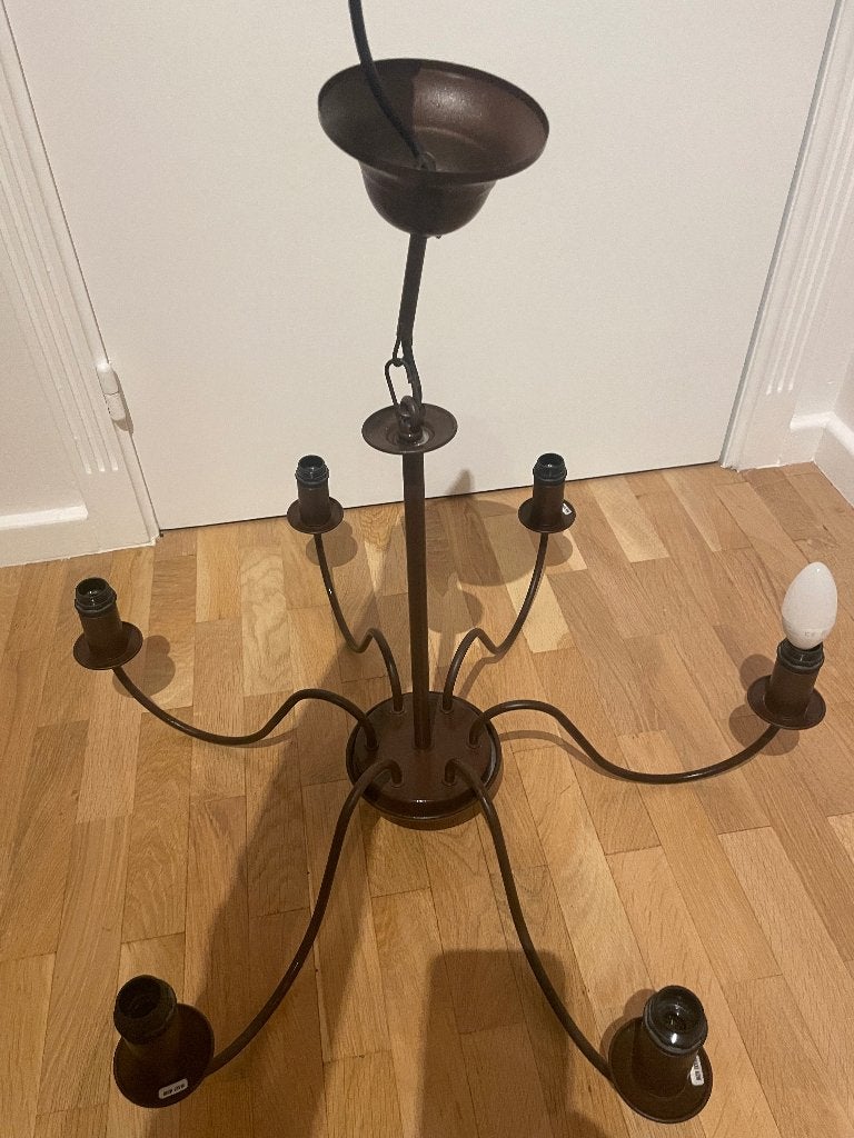 Lustre en métal, Maison & Meubles, Enlèvement, Comme neuf, Métal