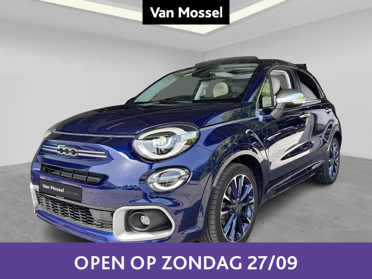 Fiat 500X 1.5 Hybrid 130 DCT7 Yacht Club Capri ! ACTIEPRIJS, Auto's, Stof, Gebruikt, 4 cilinders, Blauw