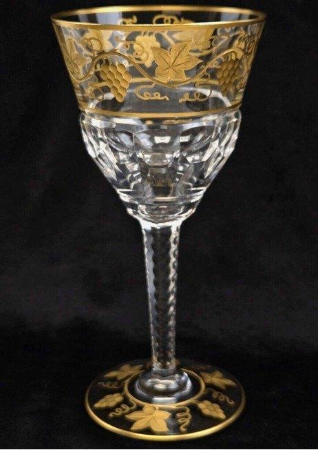 Val Saint Lambert PAMPRE D'or wijnglas 16,5cm, Antiek en Kunst, Ophalen