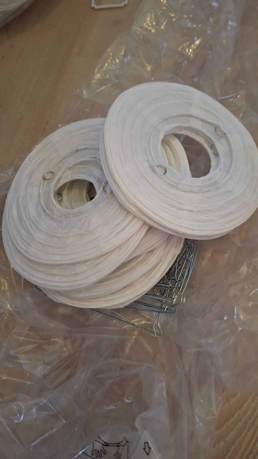 16 lanternes chinoises boule papier 15cm, Comme neuf, Décoration