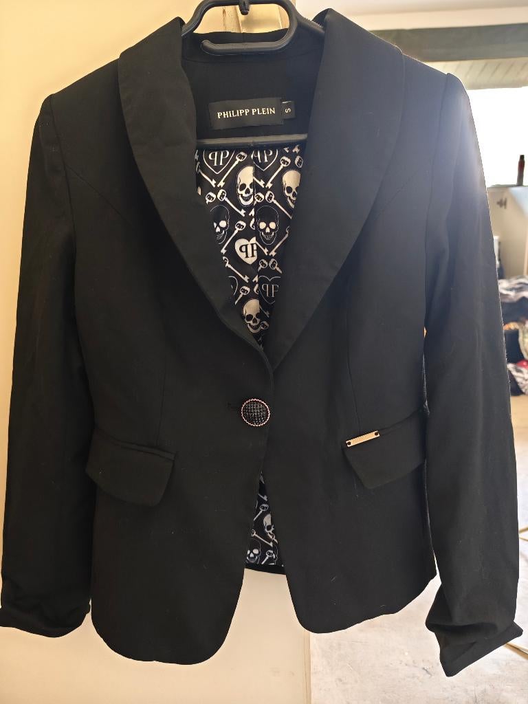 Philipp plein blazer maat s, Zwart, Ophalen of Verzenden, Zo goed als nieuw, Jasje