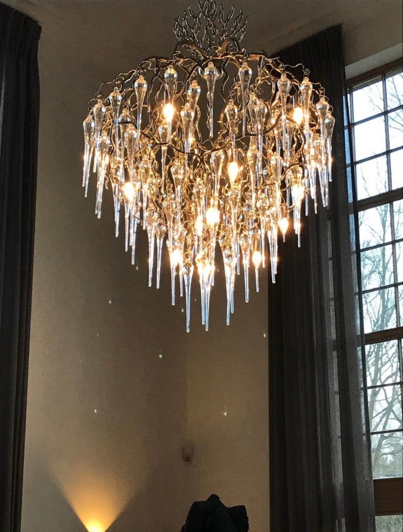 Lustre Hollywood Brand van Egmond en verre conique Ø100 cm, Enlèvement ou Envoi, Comme neuf, E14 (petit), Design
