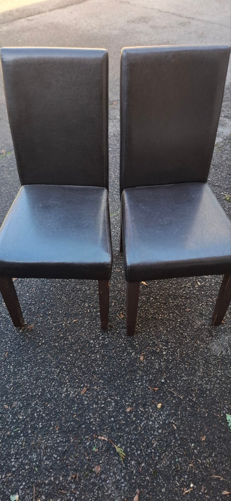 lot de 2 chaises de salle a manger, Maison & Meubles, Enlèvement, Noir, Bois, Deux