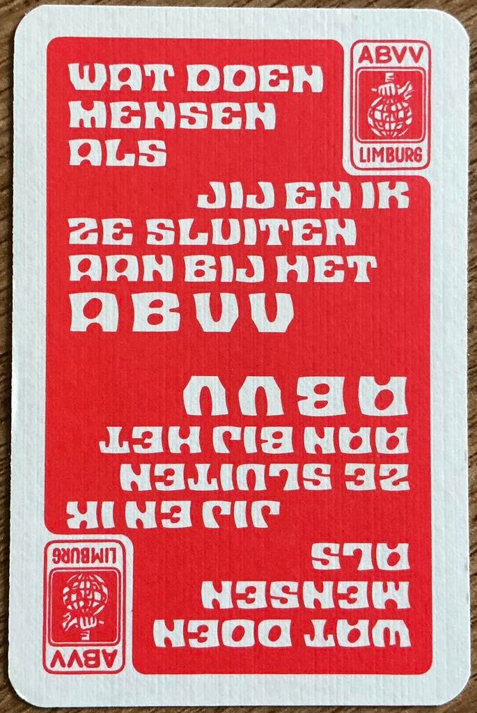 Joker ABVV LIMBURG, Verzamelen, Ophalen of Verzenden, Zo goed als nieuw, Joker(s)