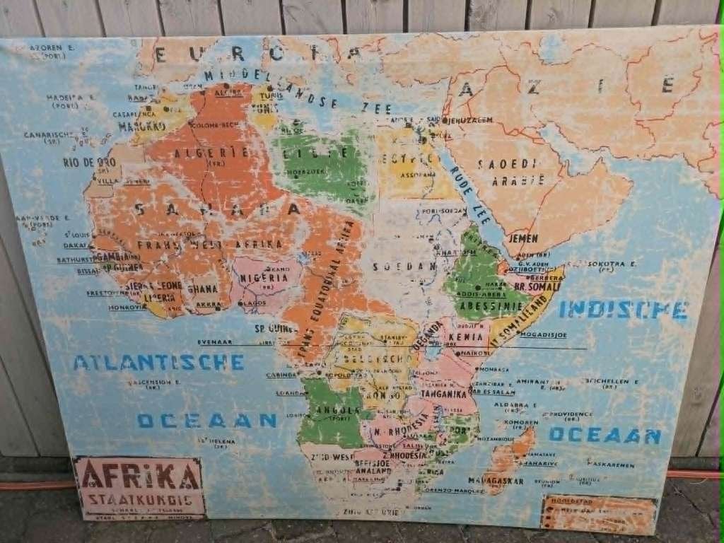 Oude landkaart Afrika, Ophalen, Landkaart