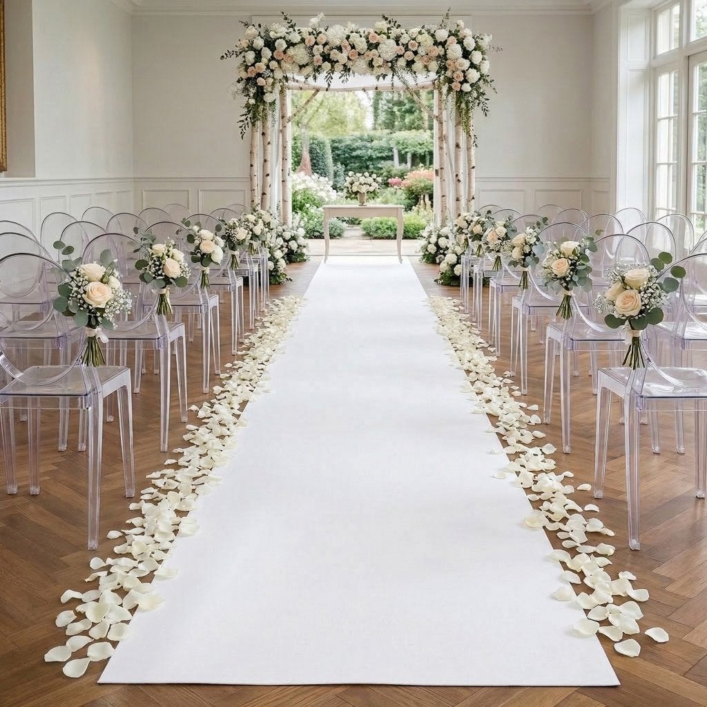 Witte loper - Trouwloper voor feest, Verzenden, Nieuw, Wit, Accessoires