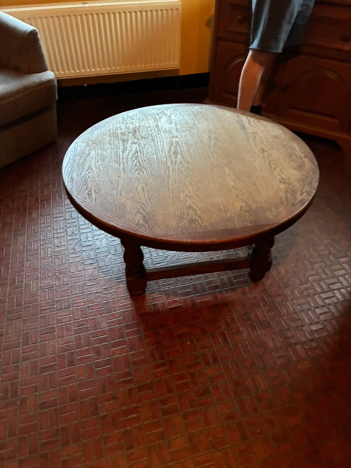 Salontafel eik, Huis en Inrichting, Ophalen, Gebruikt, Landelijk, 5 – 50