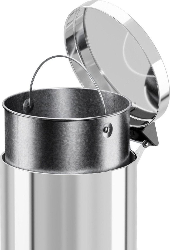 NIEUW | Hailo Pedaalemmer 12 Liter RVS + binnenemmer metaal, Met pedaal, Nieuw, Ophalen of Verzenden, Metaal