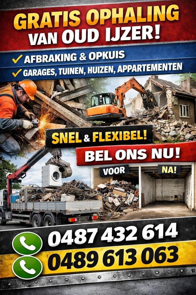 oudijzer ophaling, Enlèvement