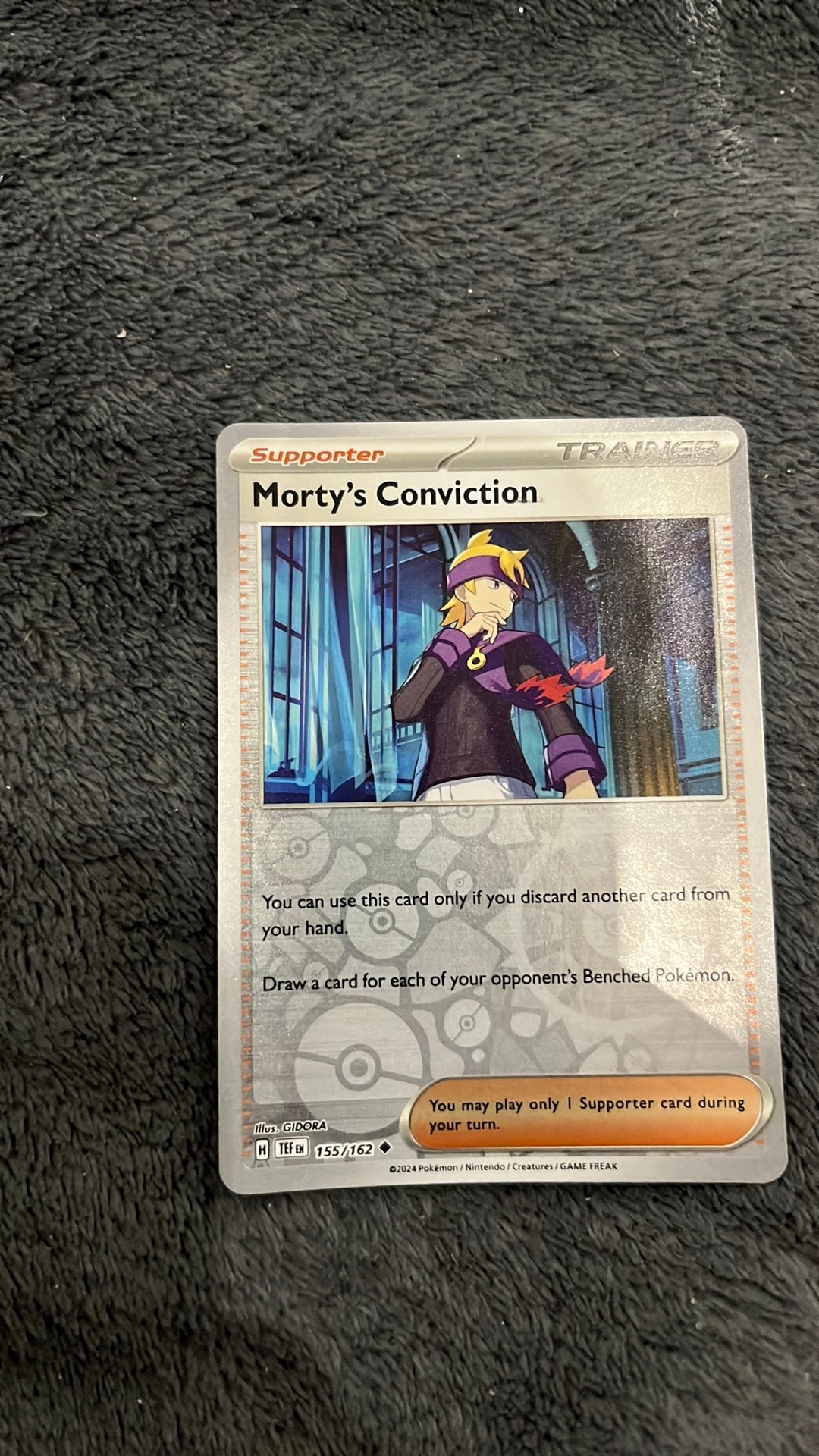 Morty's Conviction (TEF 155), Enlèvement, Comme neuf