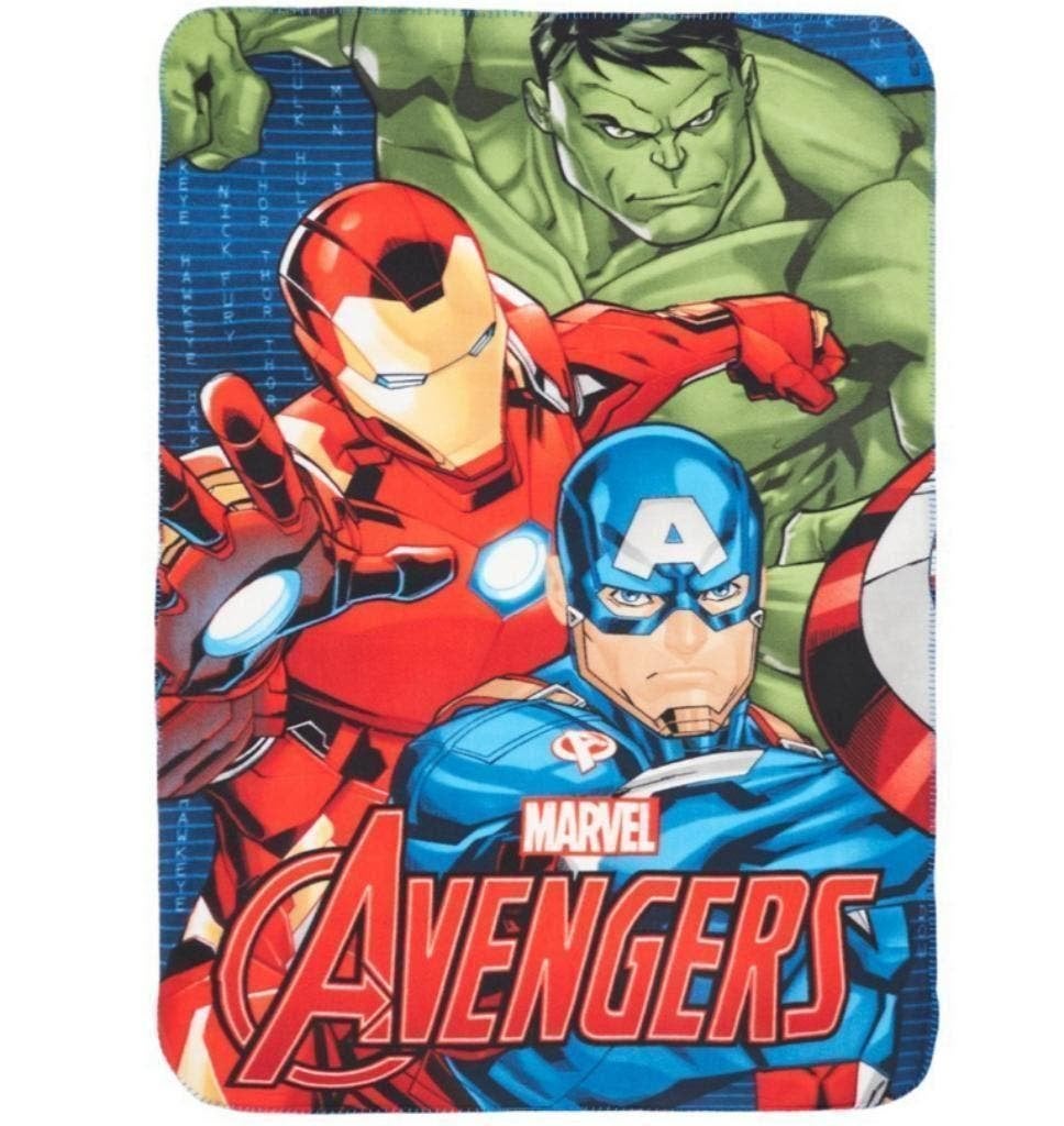 Avengers Fleece Deken - Hulk, Iron Man, Captain America, Nieuw, Ophalen of Verzenden, Deken of Dekbed, Jongetje