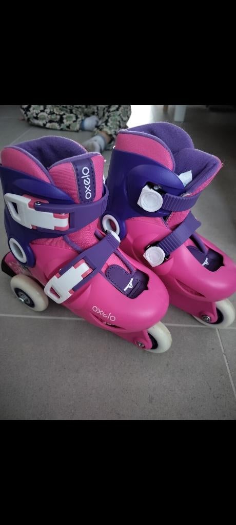 Kinder skates, inline skates, rollers 26/28 + bescherming, Sport en Fitness, Ophalen of Verzenden, Kinderen, Bescherming