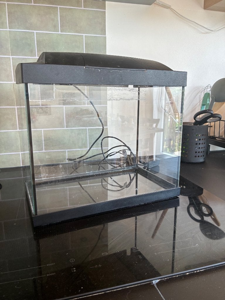 Aqarium met benodigdheden, Ophalen of Verzenden, Verwarming, Gebruikt, Leeg aquarium