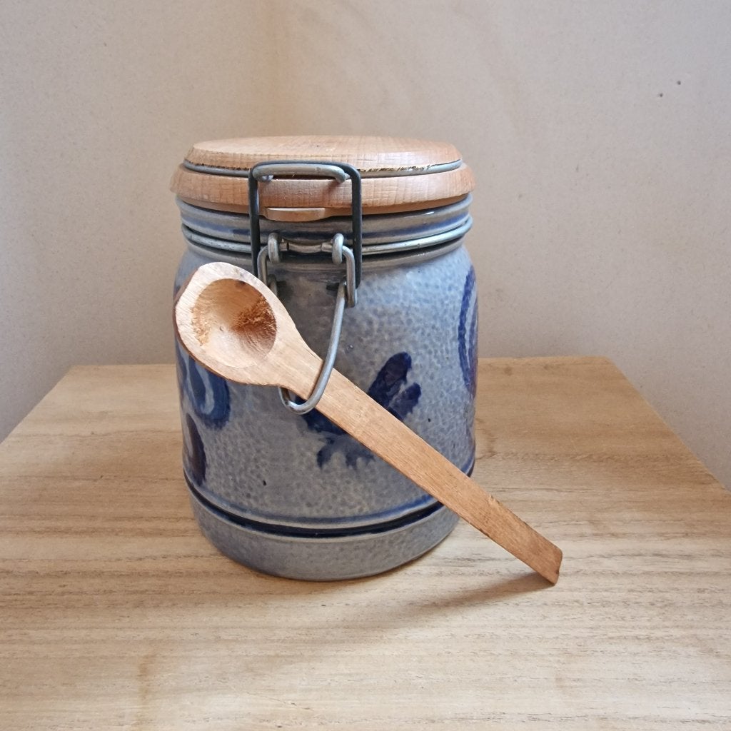 Vintage stenen bewaarpot lepel, Ophalen of Verzenden
