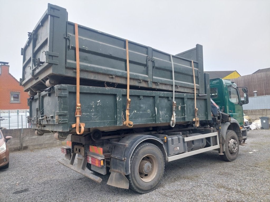 Mercedes Atego 1923K/7,1 4x2 *Kipper+Kraan+2x Container, Auto's, Vrachtwagens, Stof, Zwart, Mercedes-Benz, Bedrijf