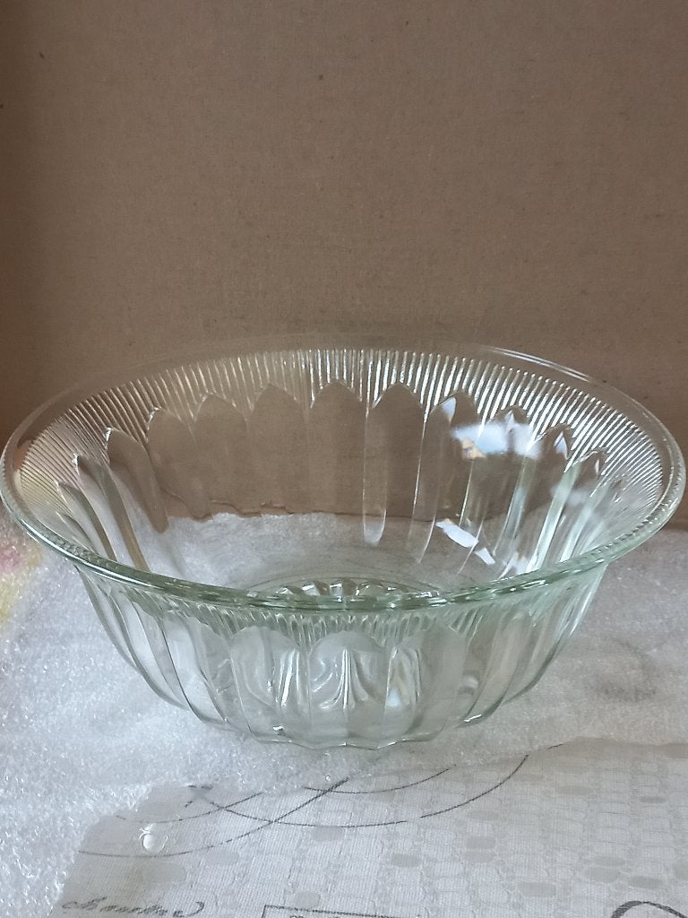 Antieke glazen saladeschaal, Vintage, Ophalen of Verzenden, Kom(men), Glas