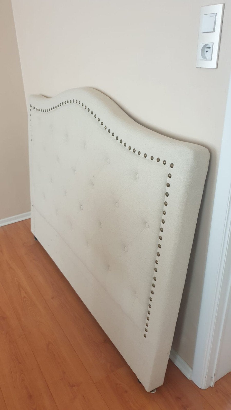 tete de lit 160cm en bon etat, Maison & Meubles, Enlèvement ou Envoi, Beige, 160 cm
