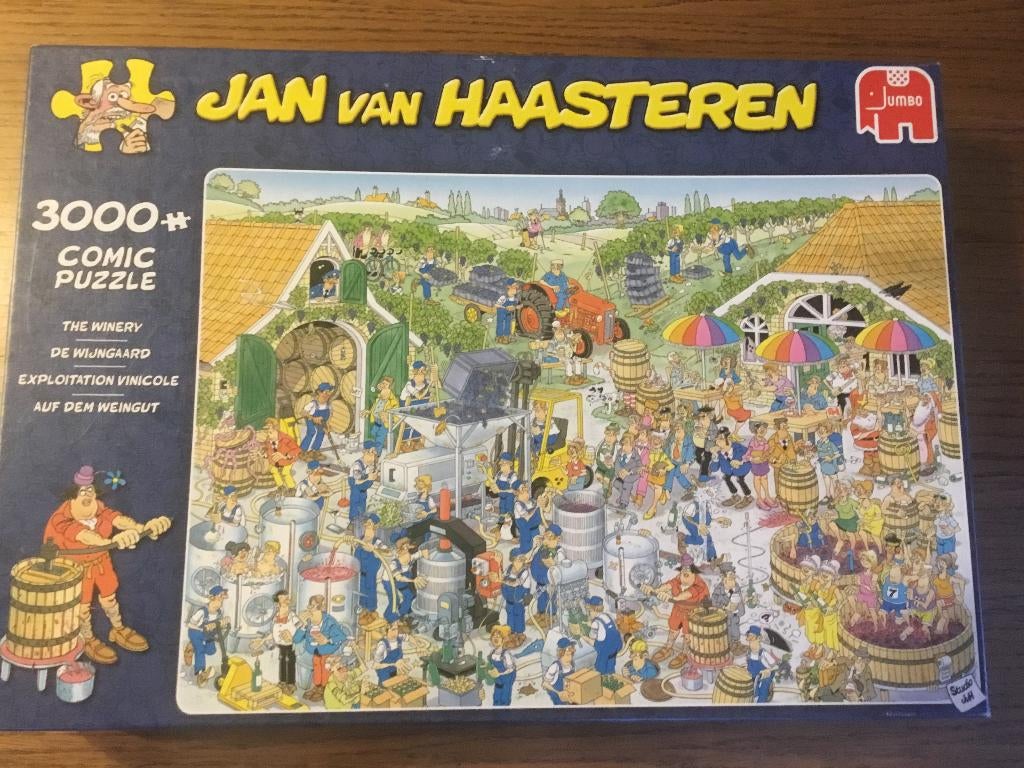 Puzzel Jumbo 3000 Jan Van Haasteren De wijngaard, Ophalen of Verzenden, Meer dan 1500 stukjes, Gebruikt, Legpuzzel