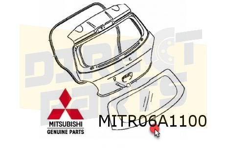 Mitshubishi Space Star (1/16-2/20) achterruit (groen) Origin, -, Nieuw, Ophalen of Verzenden, Achter