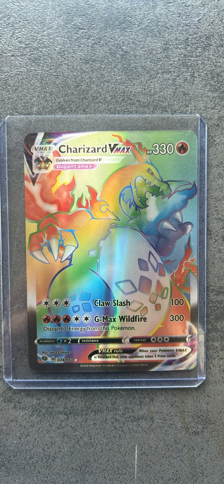 Pokemon kaart Charizard VMAX #74, Ophalen, Nieuw