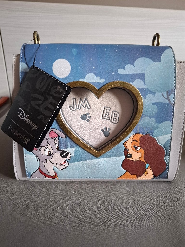 Sac à bandoulière Loungefly Lady and the Tramp, Neuf, Autres marques, Enlèvement, Gris