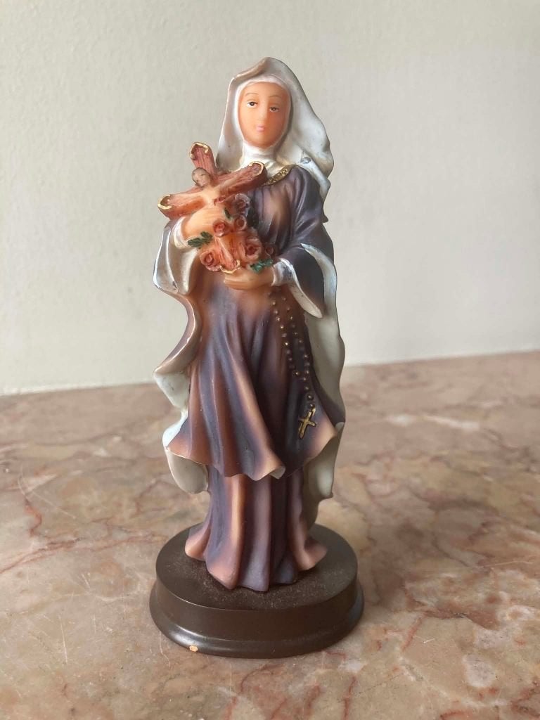 Beeldje Heilige Rita (14 cm), Ophalen of Verzenden, Zo goed als nieuw, Beeld(je), Christendom | Katholiek