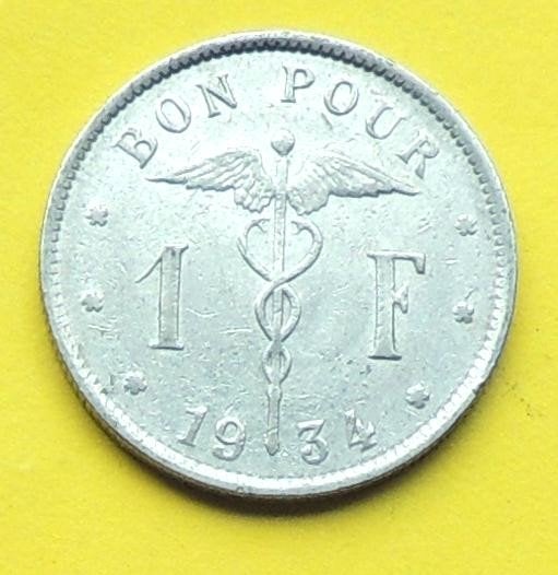 1934 Bon 1 franc FR, Envoi, Métal, Monnaie en vrac
