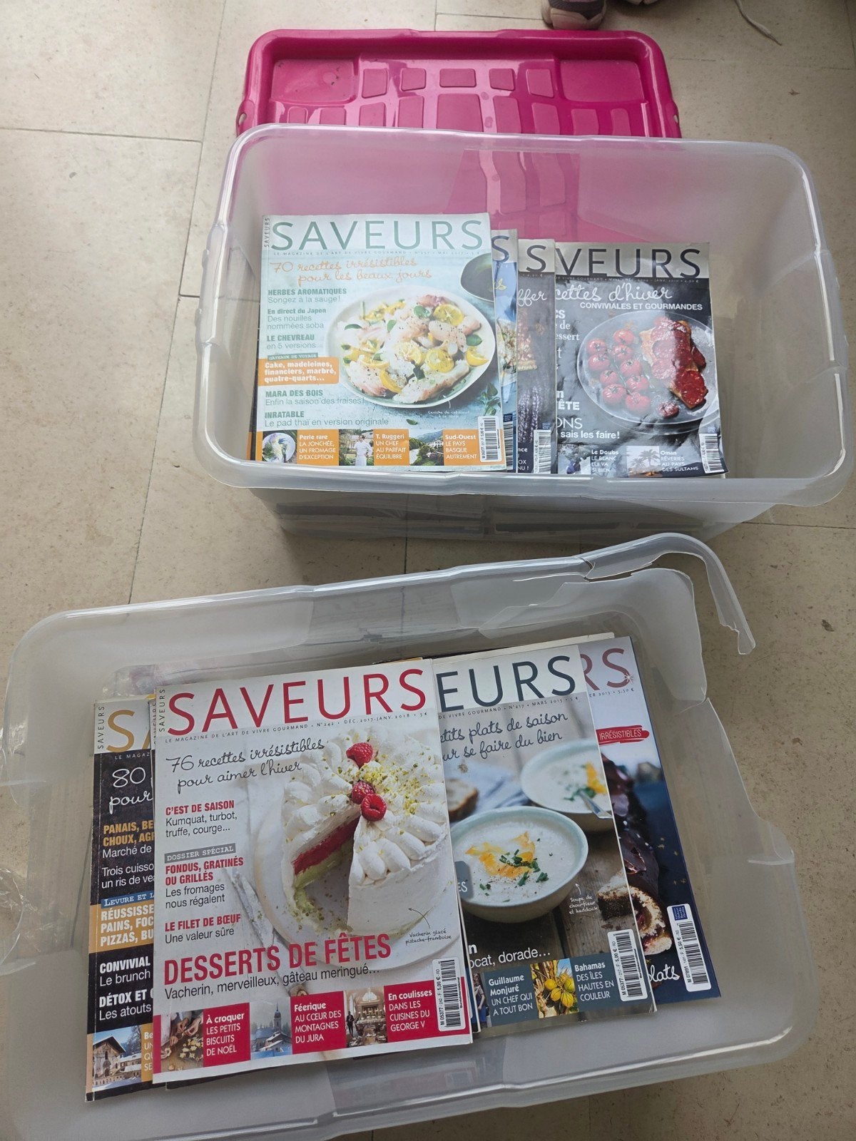 A donner livres de cuisine, Ophalen
