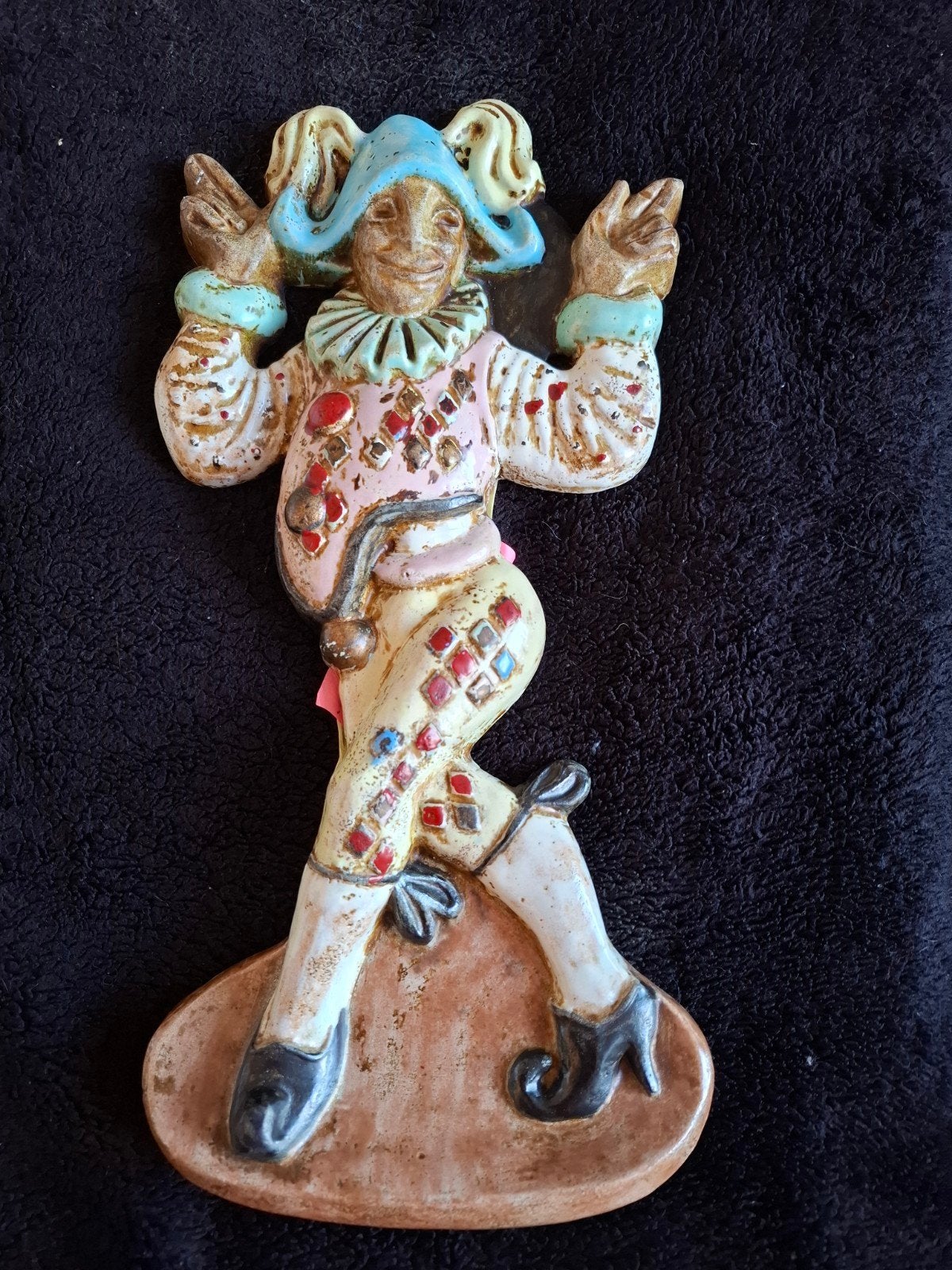 Bouffon farceur émaillé polychrome art deco retro de R.Gueri, Enlèvement ou Envoi