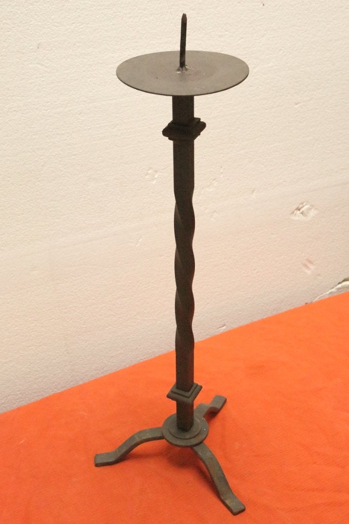 Grand chandelier en fer forgé - vintage, Comme neuf, Brun, Enlèvement, Métal