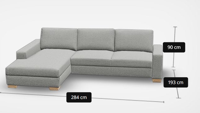 Salon - stof - kleur grijs, Ophalen, 250 tot 300 cm, Zo goed als nieuw, Vierpersoons of meer