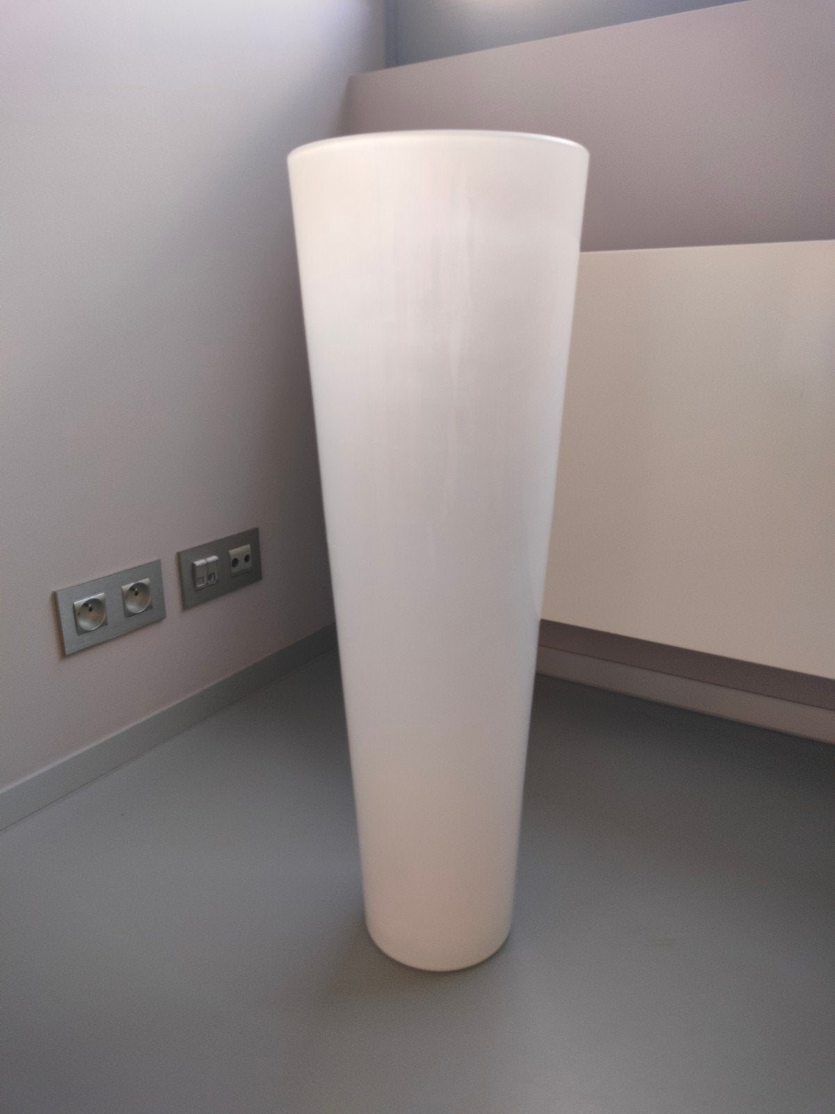 glazen vaas wit, Ophalen, Wit, 70 cm, Glas