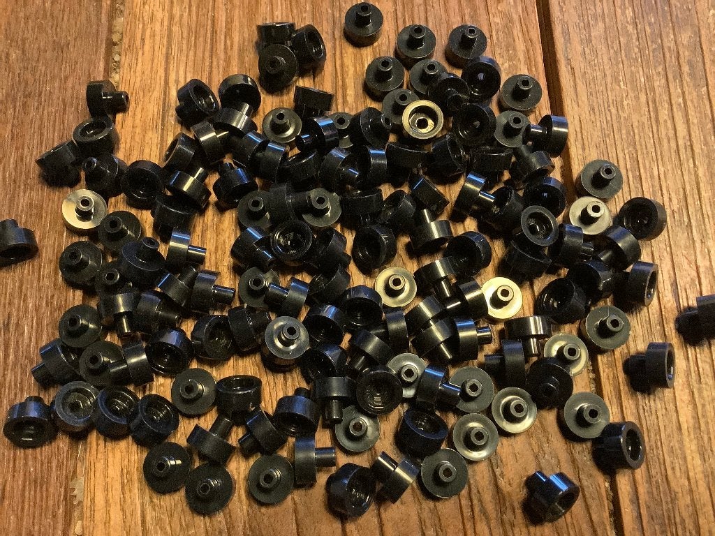 Lego tegeltjes met pin zwart 138 st / 135-A2, Ophalen of Verzenden, Zo goed als nieuw, Losse stenen, Lego