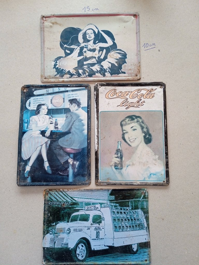 metalen plaatjes van coca cola, Collections, Collections Autre, Enlèvement