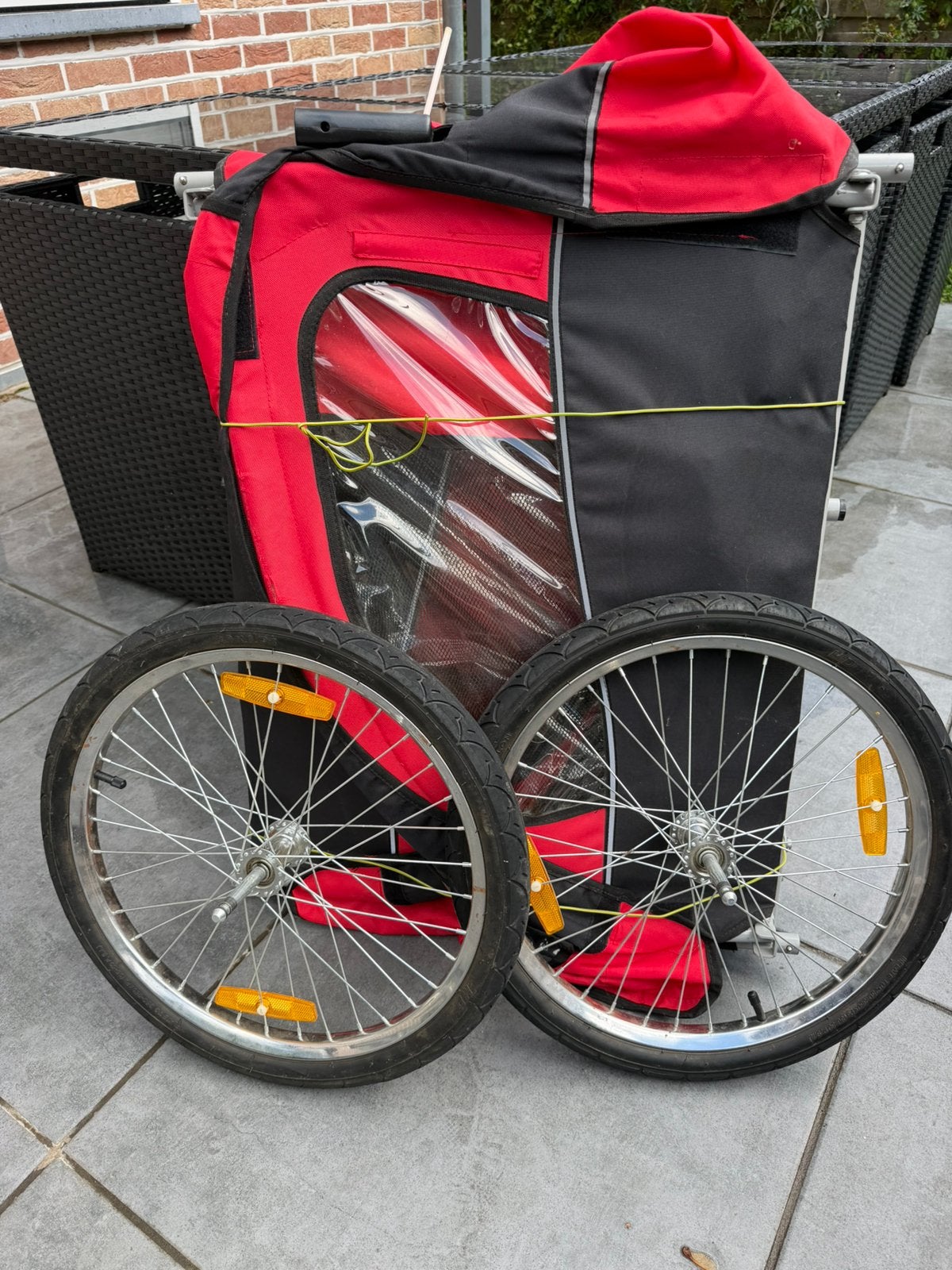 Remorque enfants/buggy 3 roues, Vélos & Vélomoteurs, Pliable, 20 à 40 kg, Enlèvement, Utilisé