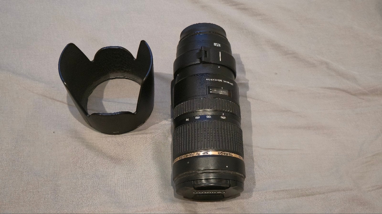 Tamron EF SP 70-200mm 2.8 di vc usd G1 Canon + hood, TV, Hi-fi & Vidéo, Canon, Téléobjectif, Comme neuf, Pare-soleil