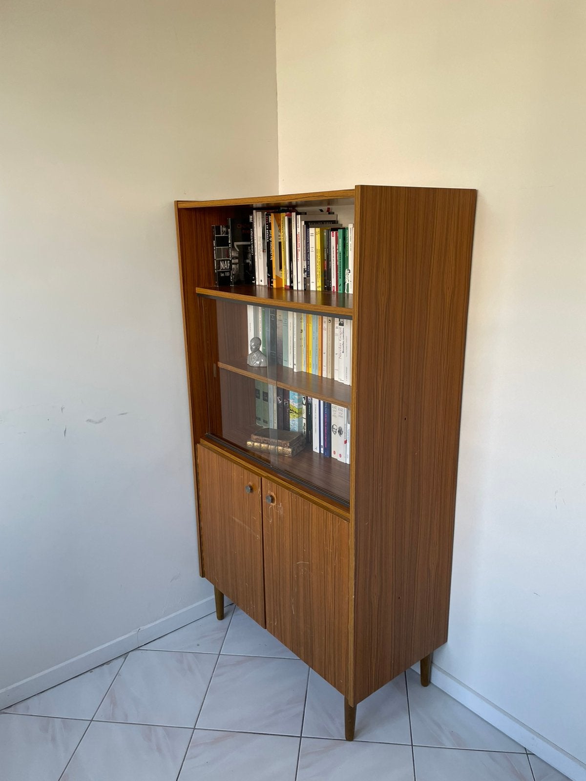 Vitrine bibliothèque vintage, Maison & Meubles, 25 à 50 cm, Verre, Utilisé, 50 à 100 cm