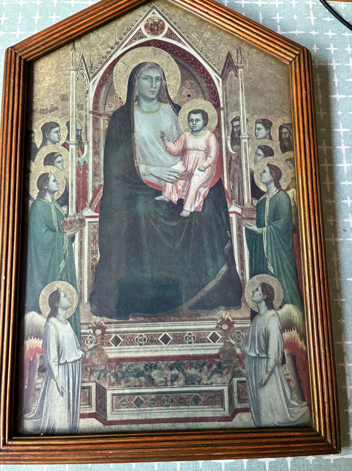 Kadertje repro Madonna Giotto 1360, Ophalen of Verzenden