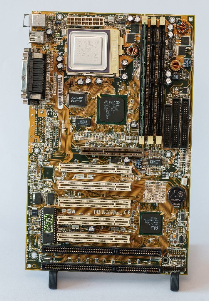 Asus P5A rev. 1.04 + AMD K6-2 350AFR (SSocket 7), Informatique & Logiciels, Cartes mères, Enlèvement ou Envoi, Reconditionné, AMD