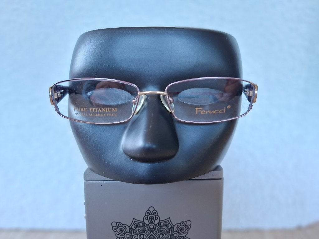 Lunettes Vintage FERUCCI 681 TITANE Monture Femme 53■15-130, Neuf, Autres marques, Enlèvement ou Envoi, Autres couleurs