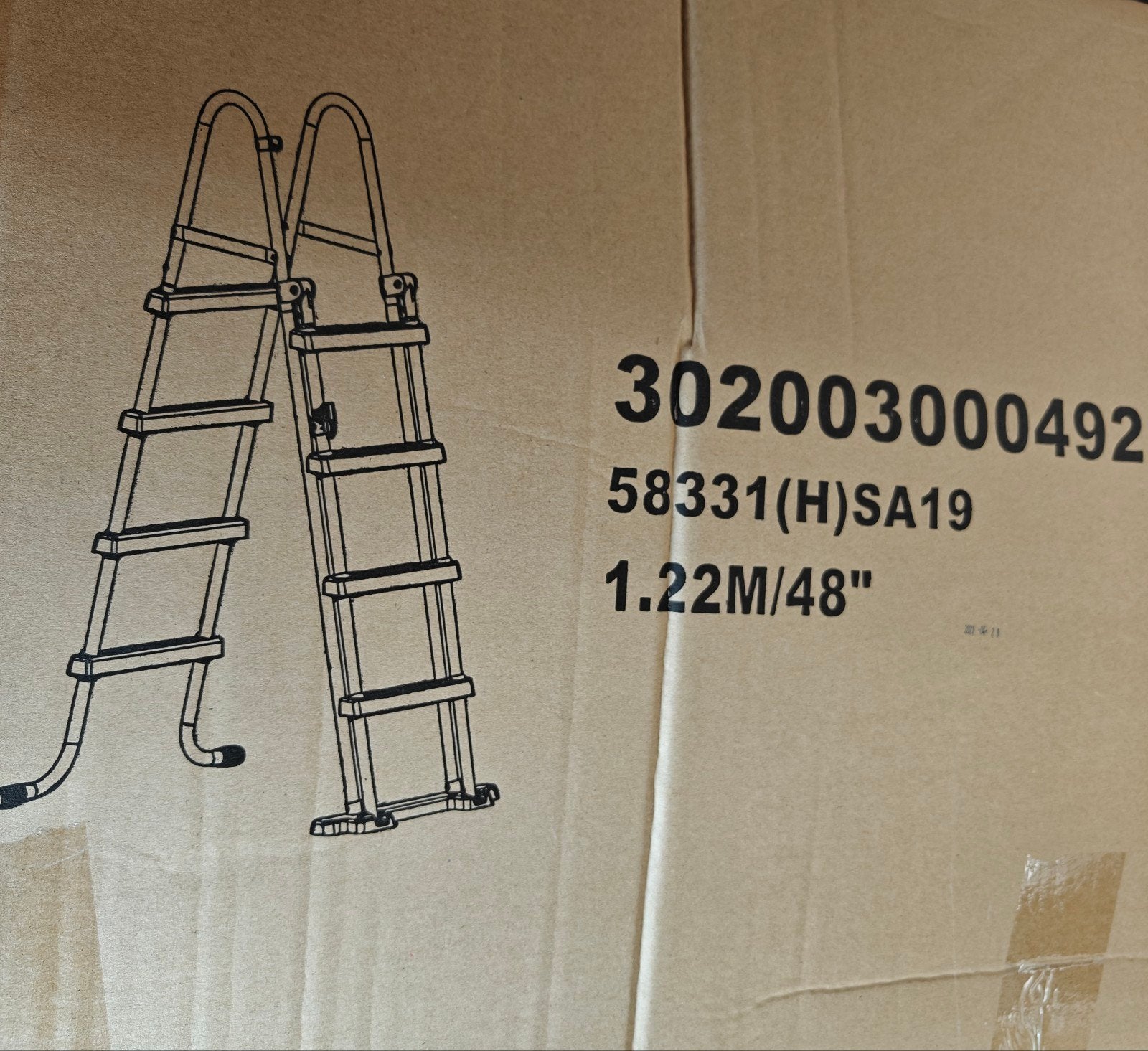 Nieuwe zwembadladder 1,22m, Tuin en Terras, Ophalen, Nieuw, Ladder